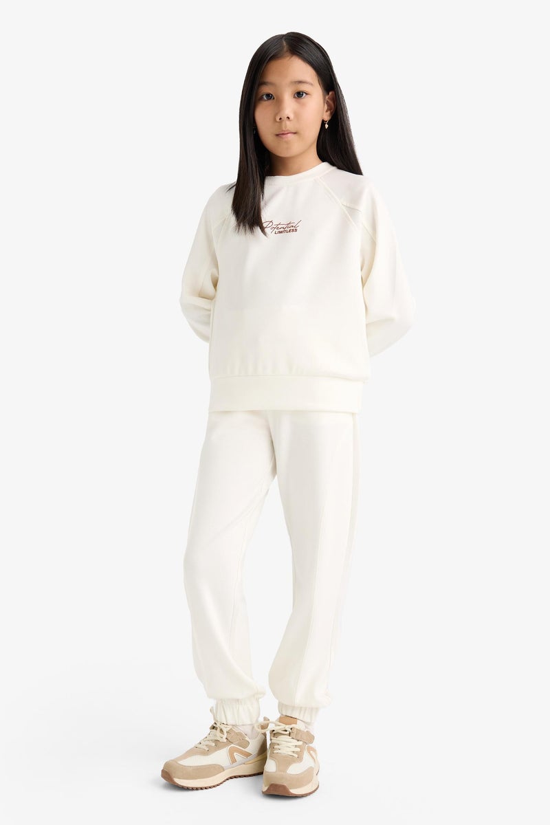 DeFacto Beige Girl Girl Elastic Waist Jogger Sweatpants Casual - Image 4