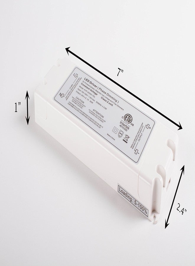 LEDUPDATES 24v 2.1A Triac Dimmable Driver 50w LED Light Power Supply for Standard Wall AC Dimmers ETL Listed - Image 2