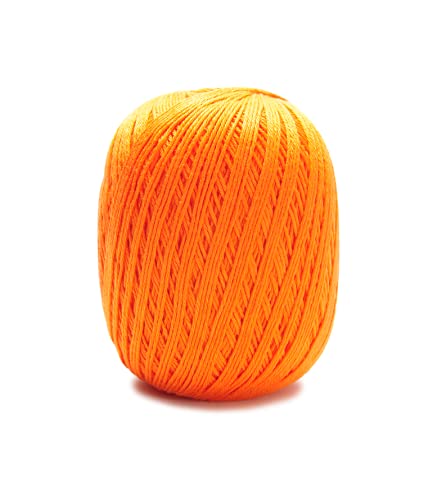 CÃRCULO Circulo Charme Yarn for Crochet and Knitting - 433 yds - 100% Mercerized Brazilian Virgin Cotton - Soft Sport Weight - Color 4456 - Orange - Image 2