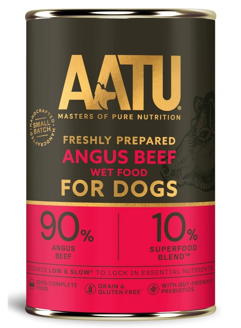 AATU 90/10 Wet Dog Food in a Tin - Angus Beef (6x400g) - Grain Free Recipe - No Artificial Ingredients - Good for Low Maintenance Feeding - Image 2