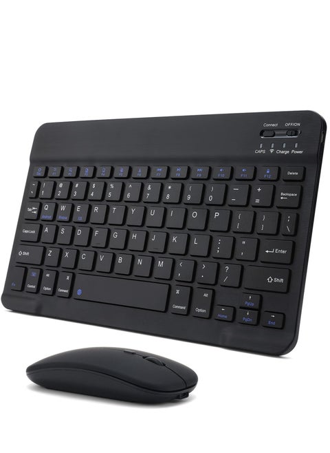 Wireless Keyboard,Multi-Device Universal Bluetooth Keyboard, Portable Keyboard, Suitable for iPad Mini 9.7/10.2/10.5/10.9/11/12.9 inch, Samsung Tablets, Smartphones, PC, MacBooks (Black)