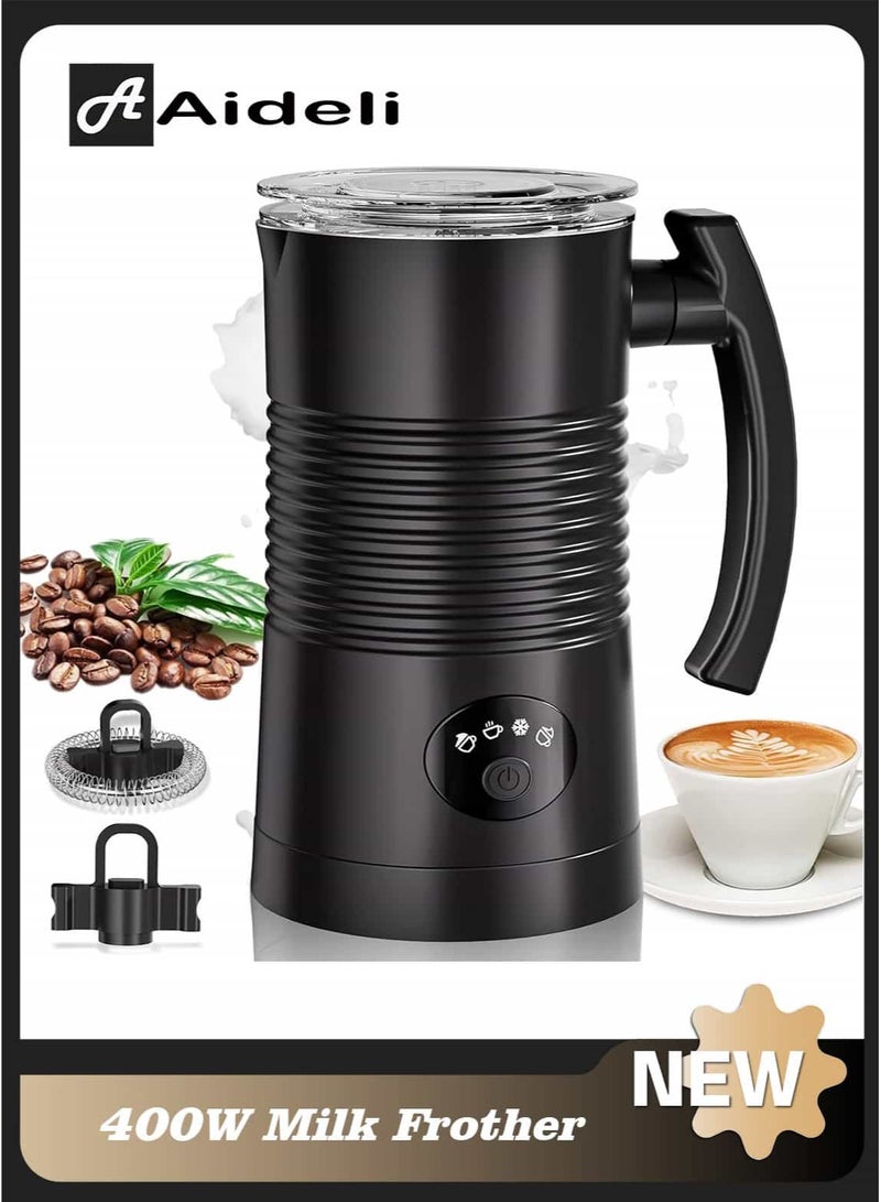Aideli 4-in-1 Electric Milk Frother and Steamer – Hot & Cold Foam Maker, 350ml Milk Warmer for Coffee, Latte, Cappuccino, Hot Chocolate - Image 1