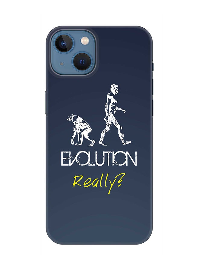Case for Apple iPhone 14 Slim Snap Classic Series Mobile Cover Hard PC Shield Matte Finish Print - Evolution Really (Grey)