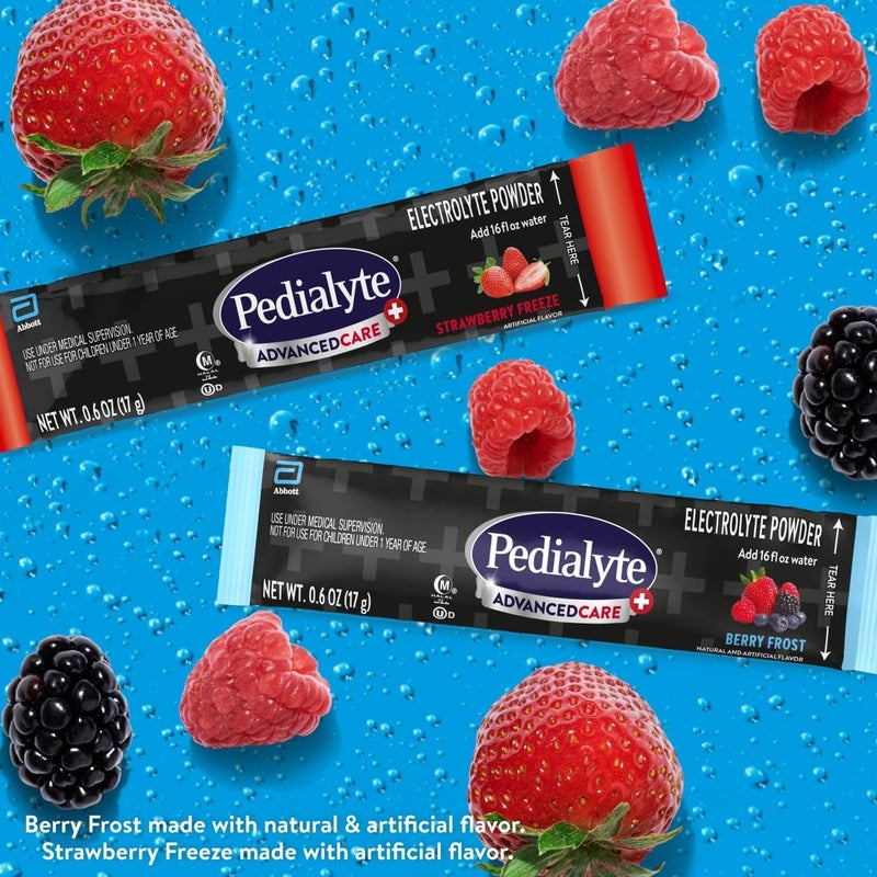 Pedialyte Multi Pack, Electrolyte Hydration Drink, 0.6 oz Electrolyte Powder Packs, 80 Count - Image 2