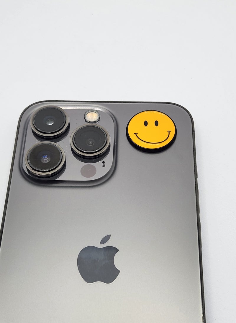Acnor Smiley Face Stickers– Classic Yellow Happy Face Metal for ,& Accessories Display Sticker for Mobile, Laptop, I pad, Backpacks, Jackets, and Collectors Walls, Doors, Cars, Trucks, Motorcycles - Image 3