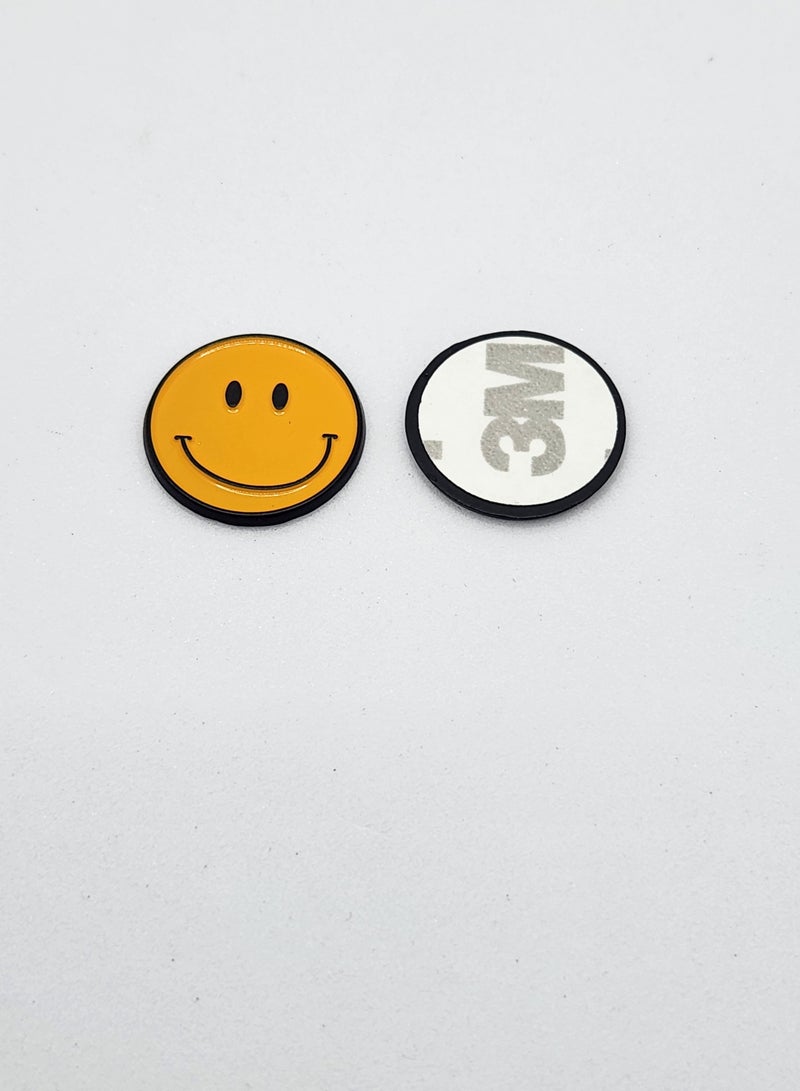 Acnor Smiley Face Stickers– Classic Yellow Happy Face Metal for ,& Accessories Display Sticker for Mobile, Laptop, I pad, Backpacks, Jackets, and Collectors Walls, Doors, Cars, Trucks, Motorcycles - Image 2