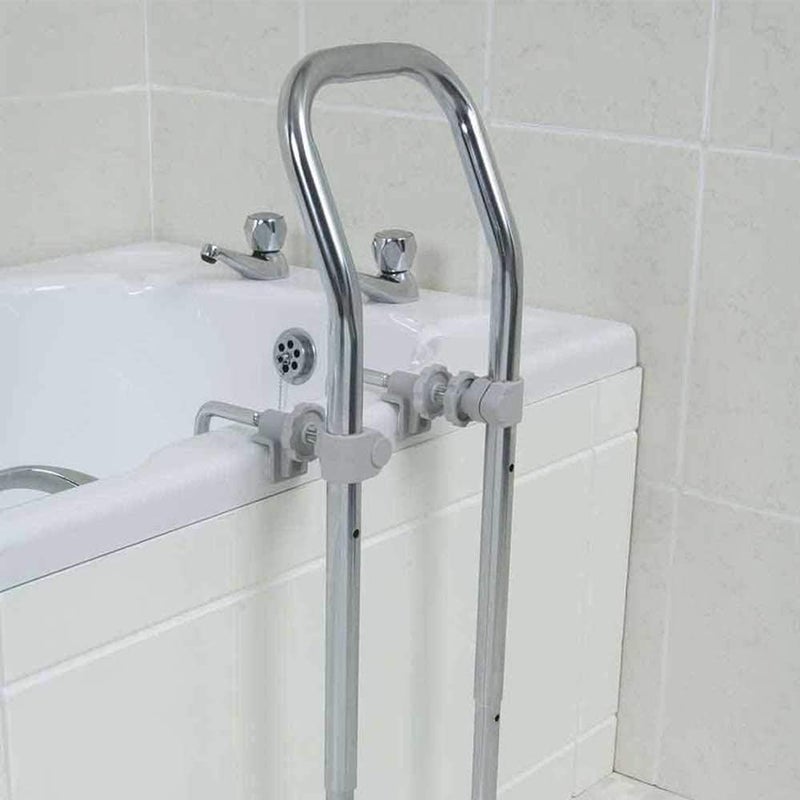NRS Healthcare Height Adjustable Swedish Bath Rail Chrome - Image 2