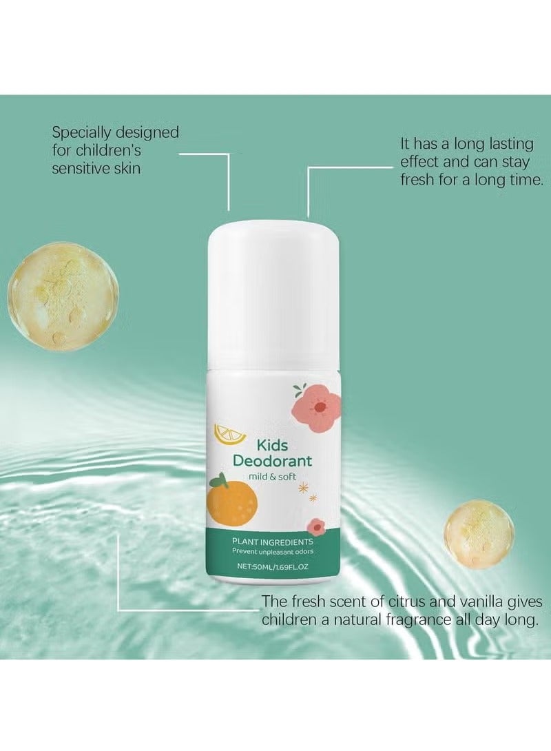 wiieey Natural Deodorant for Kids & Teens, Aluminum Free, Alcohol-Free, Paraben Free, 24 Hr Odor Protection, Clean Fresh Scent, Kids & Tweens, Hypoallergenic Deodorant 50ml (white) - Image 2