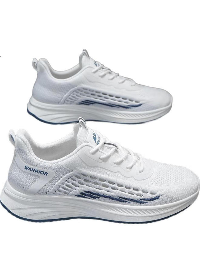 Warrior Men'S Official Summer Breathable Running Shoes Men'S Casual Outdoor Shoes Men White Blue 42 - Image 1