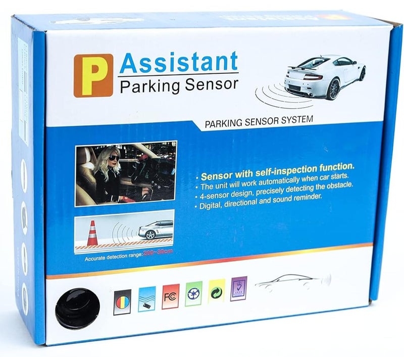 CGS Car Parking Sensor with Rear View LCD Monitor and Sound Alert – Auto Side Protector, Black - Image 1