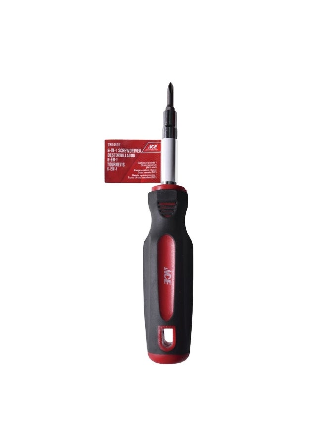 ACE 6-in-1 Screwdriver Multicolour 19.8 x 3.4 x 3.2 cm XM18010421 - Image 1