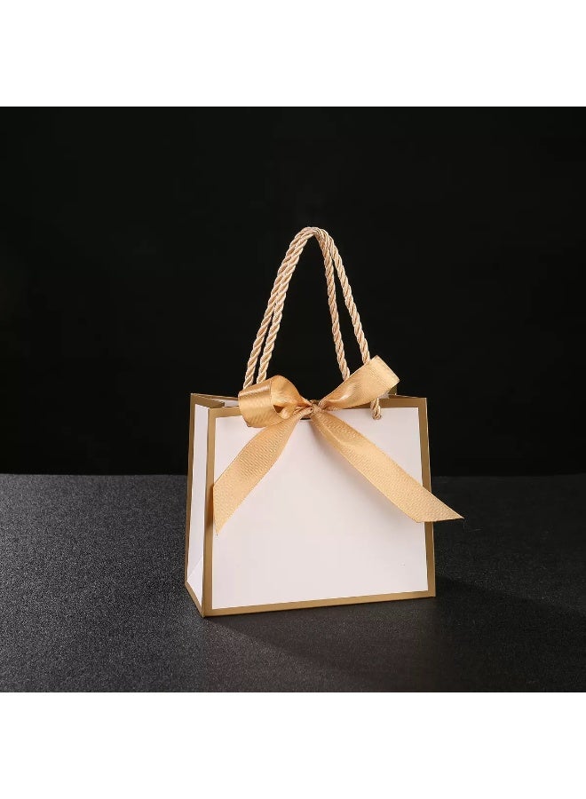 10 قطع حقائب الحزب المفضلة,حقائب الحزب, إمدادات وجبة خفيفة الحلوى هدية حقيبة الأكياس الغذائية,حقائب لعيد ميلاد حفلات الزفاف الحزب المفضلة 14x6x12cm (الأبيض) - Image 2