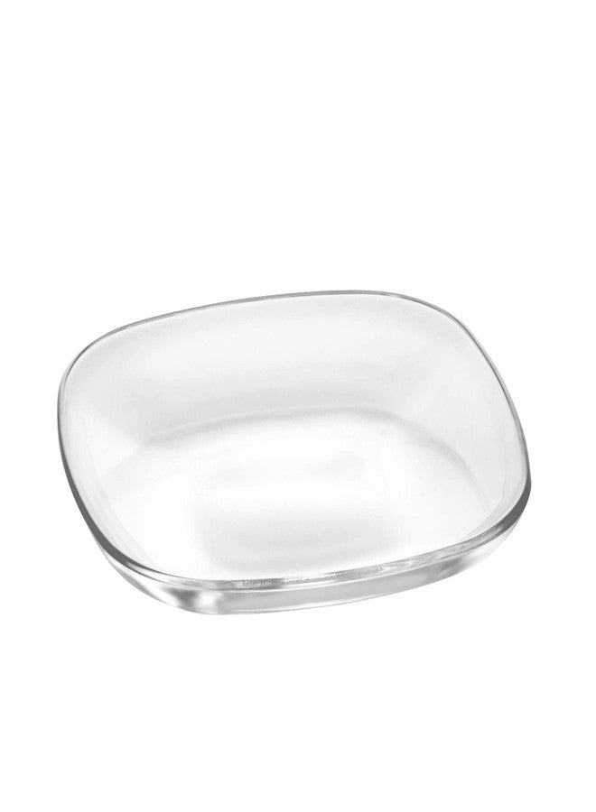 Barski بارسكي - أوروبي - زجاج - طبق سلطة - حلوى - مربع - مصمم فنياً - 7" قطر - مجموعة من 6 - صنع في أوروبا - Image 2