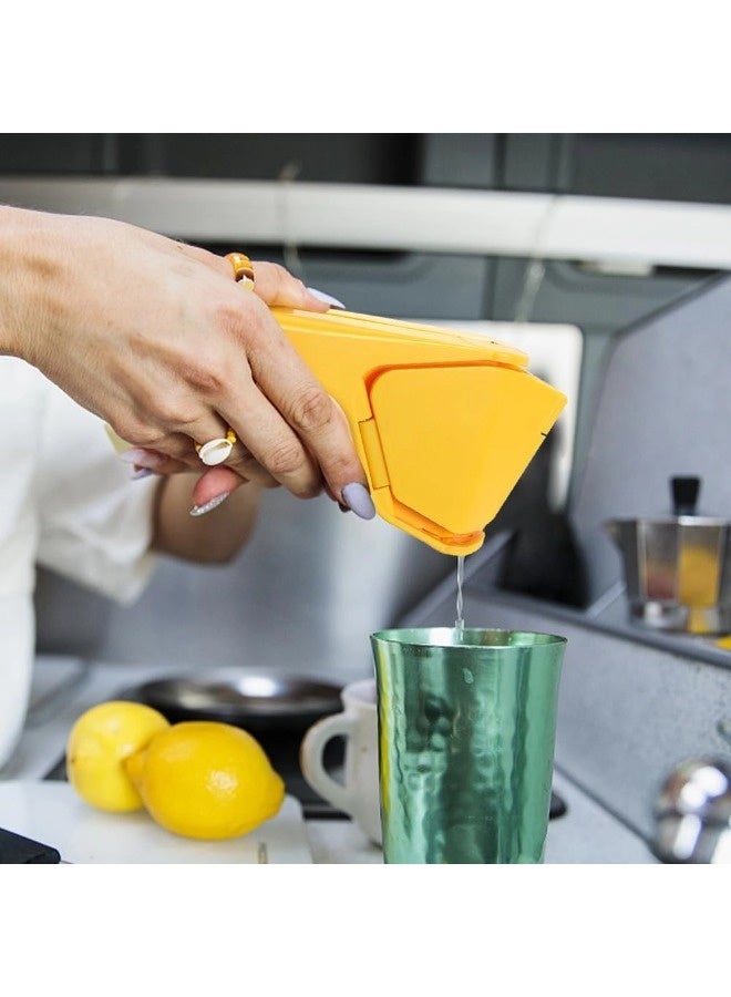 ShebSheb Lemon Juicer, Effortless Manual Flat Lime Squeezer, Hand Orange Press, Folds Design For Saving Space Storage, Easy to Make Juice From Lemon, Lime, Cirtus, Orange, Fruits - Image 2