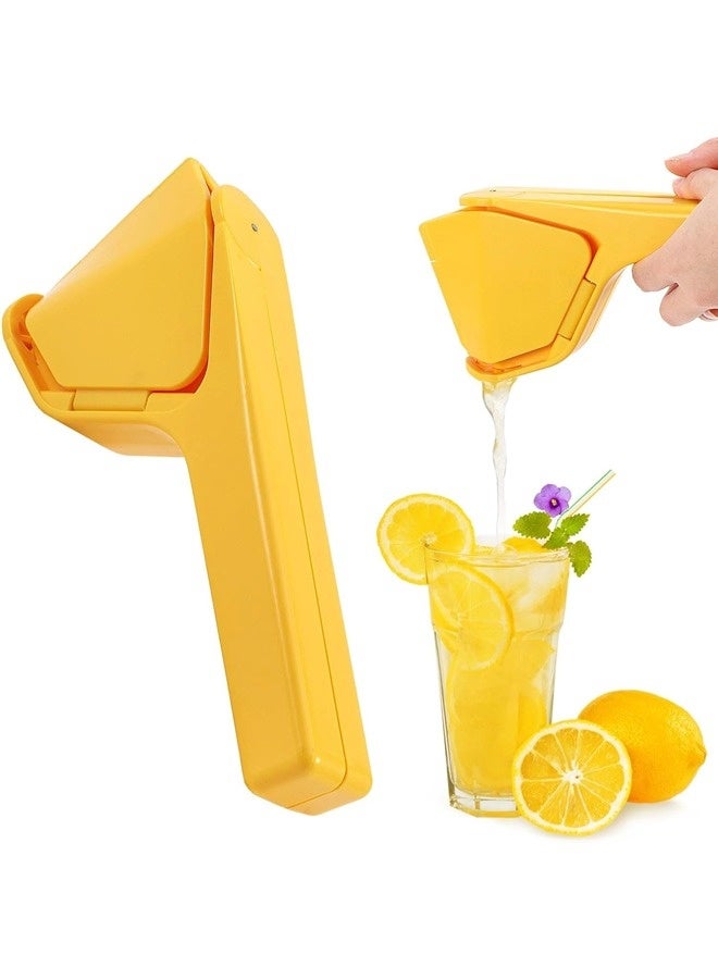 ShebSheb Lemon Juicer, Effortless Manual Flat Lime Squeezer, Hand Orange Press, Folds Design For Saving Space Storage, Easy to Make Juice From Lemon, Lime, Cirtus, Orange, Fruits - Image 1