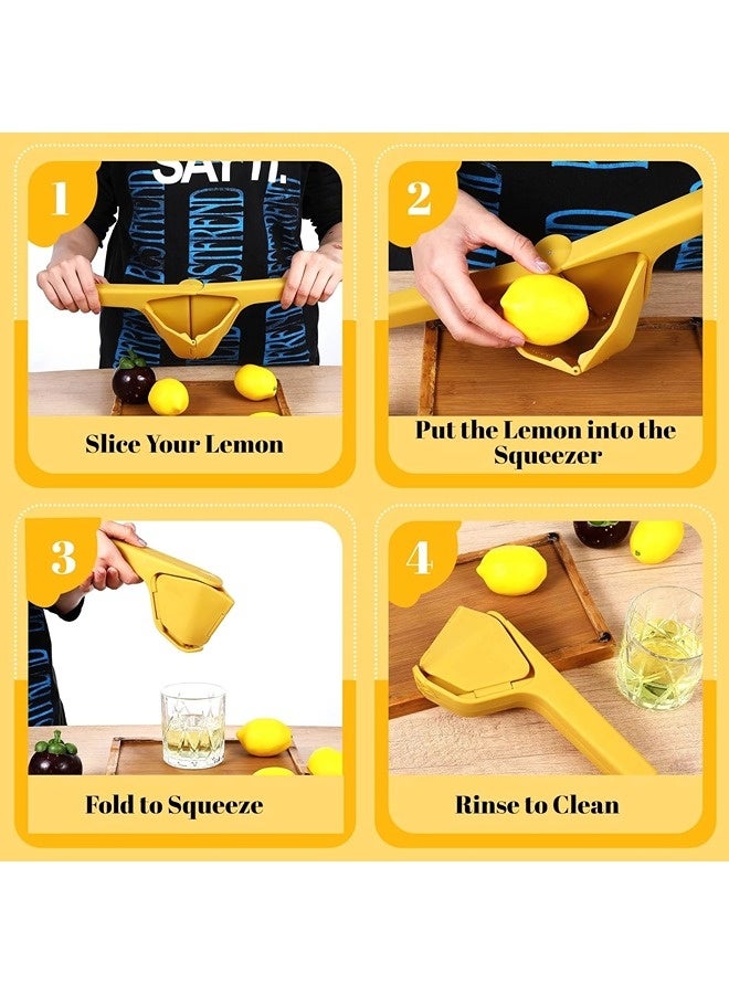ShebSheb Lemon Juicer, Effortless Manual Flat Lime Squeezer, Hand Orange Press, Folds Design For Saving Space Storage, Easy to Make Juice From Lemon, Lime, Cirtus, Orange, Fruits - Image 5