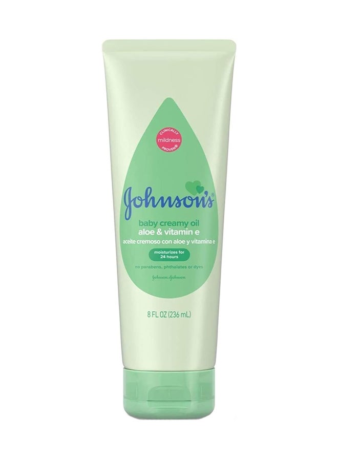 Johnson's Creamy Oil Moisturizing Baby Body Lotion, 8 fl. Oz - Image 1