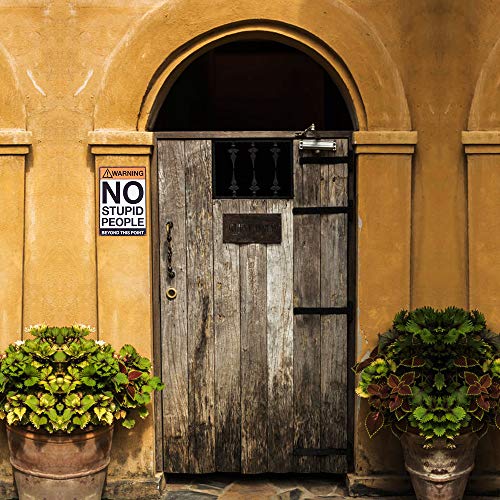 TDHDIKE Warning No Stupid People Beyond This Point Retro Metal Tin No Trespassing Private Property Signs for Bedroom - Image 3