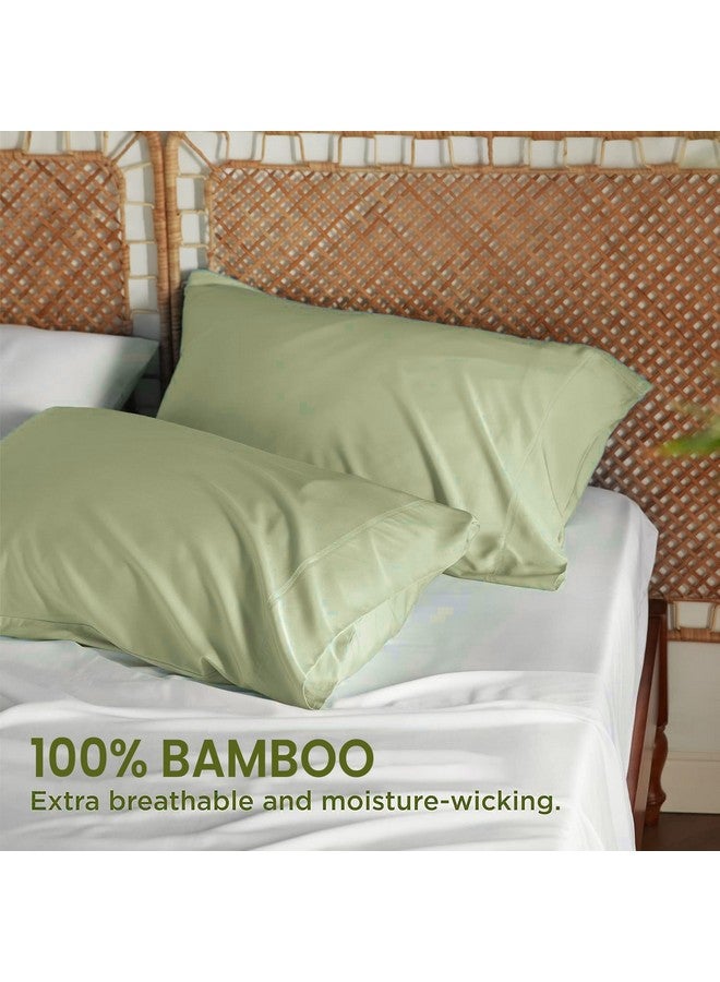 Mush Bamboo Pillow Cover Set of 2 | 400 TC | 100% Bamboo Pillow Cover for Hair and Skin | Breathable, Silky Soft & Envelope Pillowcases for Hot Sleepers & Night Sweats | 17"x27" (Forest Shadow, King) - Image 2
