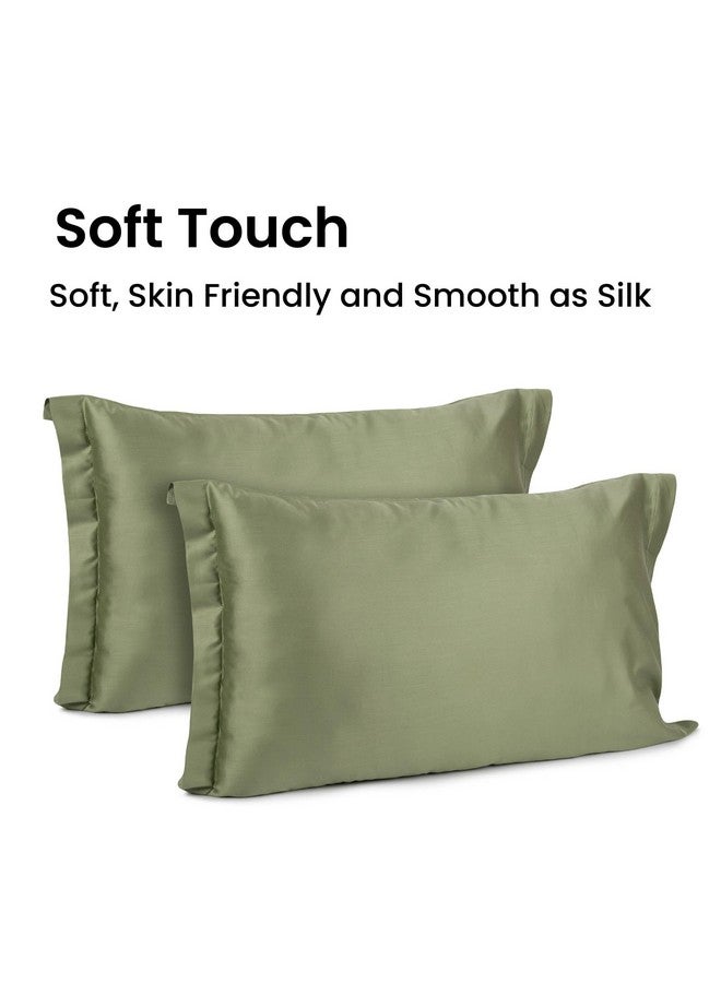 Mush Bamboo Pillow Cover Set of 2 | 400 TC | 100% Bamboo Pillow Cover for Hair and Skin | Breathable, Silky Soft & Envelope Pillowcases for Hot Sleepers & Night Sweats | 17"x27" (Forest Shadow, King) - Image 4