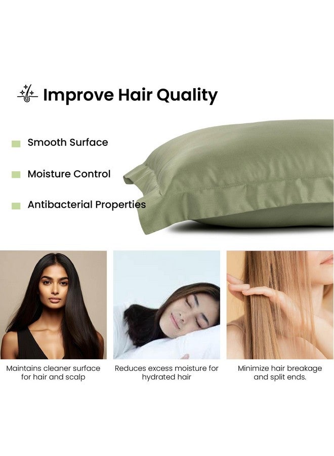 Mush Bamboo Pillow Cover Set of 2 | 400 TC | 100% Bamboo Pillow Cover for Hair and Skin | Breathable, Silky Soft & Envelope Pillowcases for Hot Sleepers & Night Sweats | 17"x27" (Forest Shadow, King) - Image 5