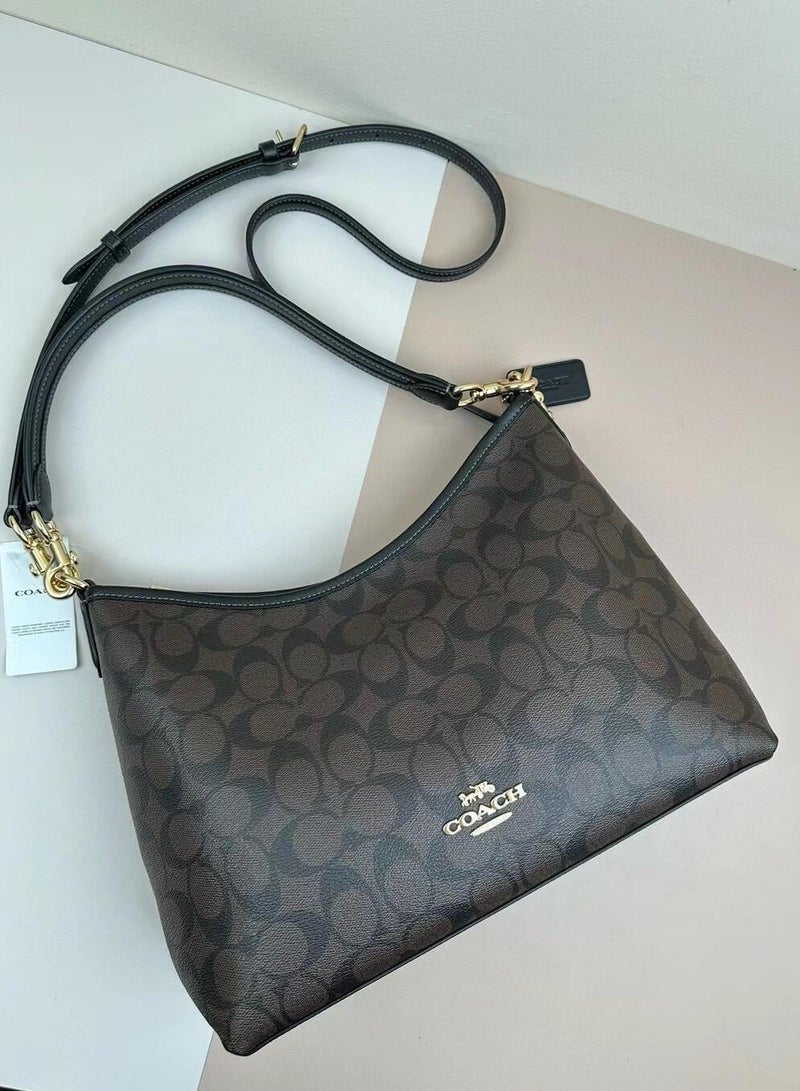 كوتش اوت ليت حقيبة وندير كوتش لوريل 31 باللون البني الداكن، حقيبة كتف بسعة كبيرة، يمكن حملها على كتف واحد أو عبر الجسم - Image 2