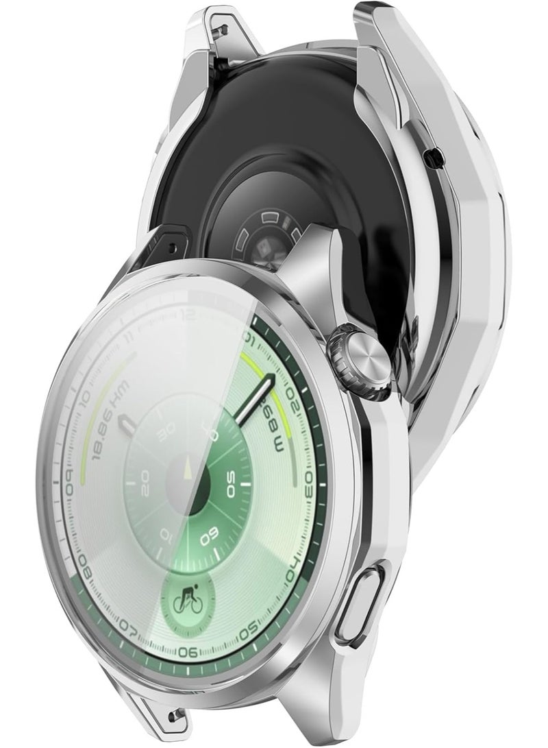 جراب حماية متوافق مع ساعة هواوي  2025 GT6 46 ملم بحماية كاملة للشاشة، جراب بولي يوريثين مقاوم للحرارة مضاد للصدمات ناعم بتصميم رفيع وممتص للصدمات (غضى ) - Image 2