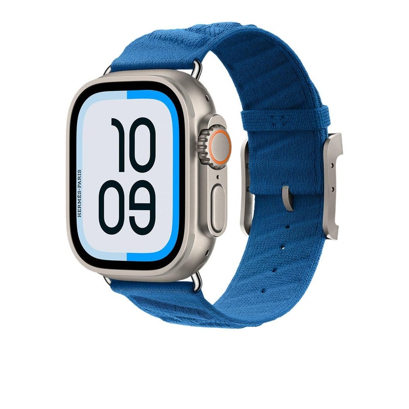 سوار ساعة ذكية سوار نايلون حلقي متوافق باللون أخضر قابل للتعديل مع Apple Watch 38/40/41/42/44/45/49mm بملاءمة قابلة للتعديل وحزام بديل - Image 5