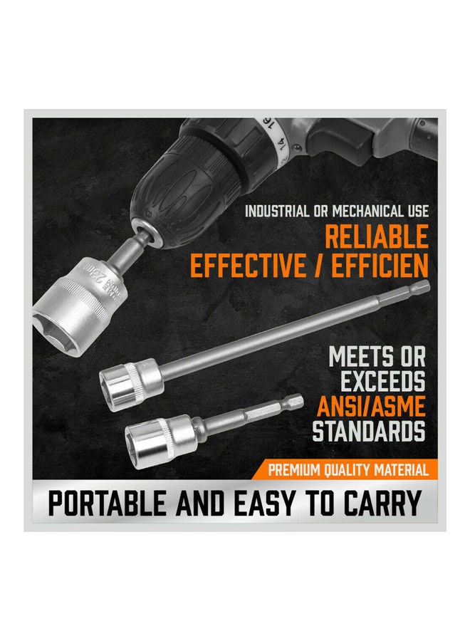 NIBEMINENT 6-Piece Impact Grade Socket Adapter Silver  - Image 4