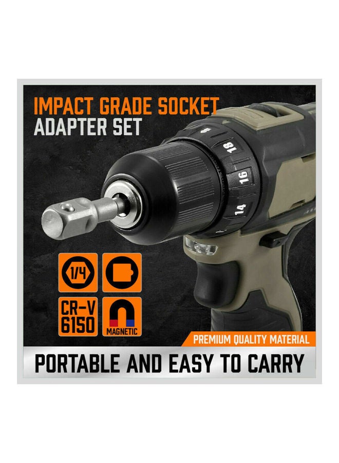 NIBEMINENT 6-Piece Impact Grade Socket Adapter Silver  - Image 5