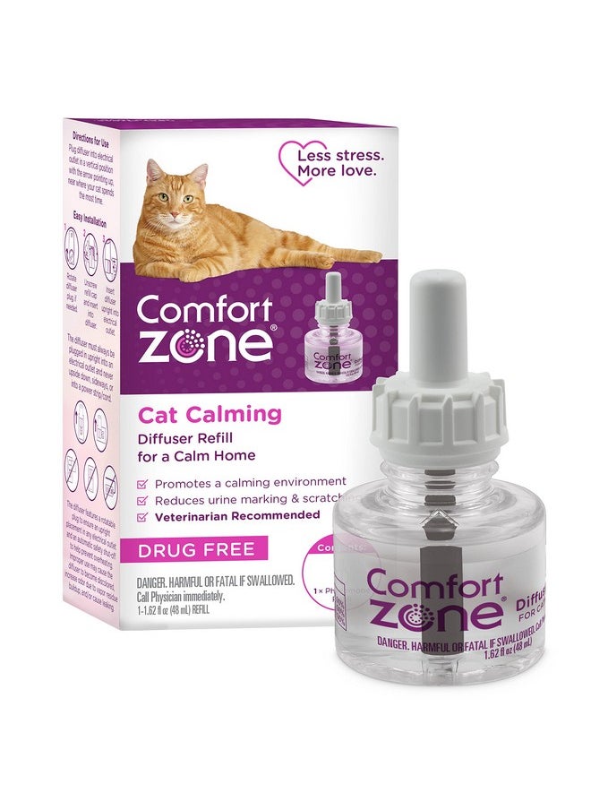 Comfort Zone Comfort Zone 1 Pack Cat Calming Diffuser Refills; 30-Day Refills; Pheromones Help Cat Anxiety  - Image 1