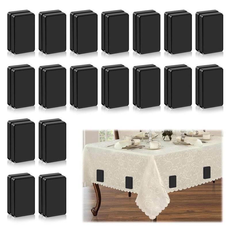 ANGAR 36pcs Outdoor Curtain Weights, Waterproof Magnetic Curtain Weights, Heavy Drapery Weights Bottom, Weighted Magnets for Heavy Wind, Shower Curtain, Garden Flag, Tablecloth (Black) - Image 1