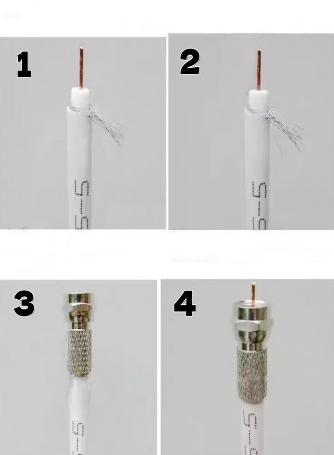 EZYUMM 5-Pack RG6 F-Type Twist-On Coaxial Connector - Image 3