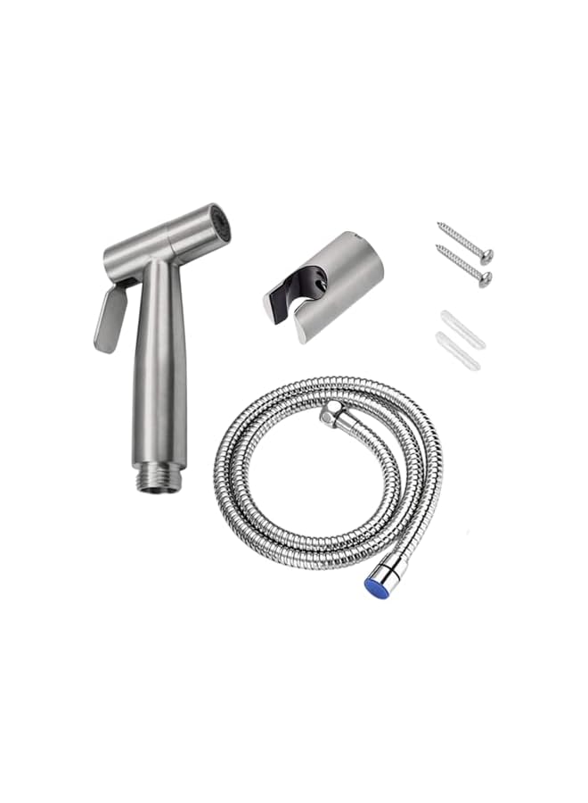 The Bros Premium Chrome Handheld Bidet Sprayer Set - 47" Stainless Steel Hose, Wall-Mounted Shattaf for Toilet, Personal Hygiene & Baby Cloth Diaper Washer - Leak-Proof & Easy to Install - Image 2