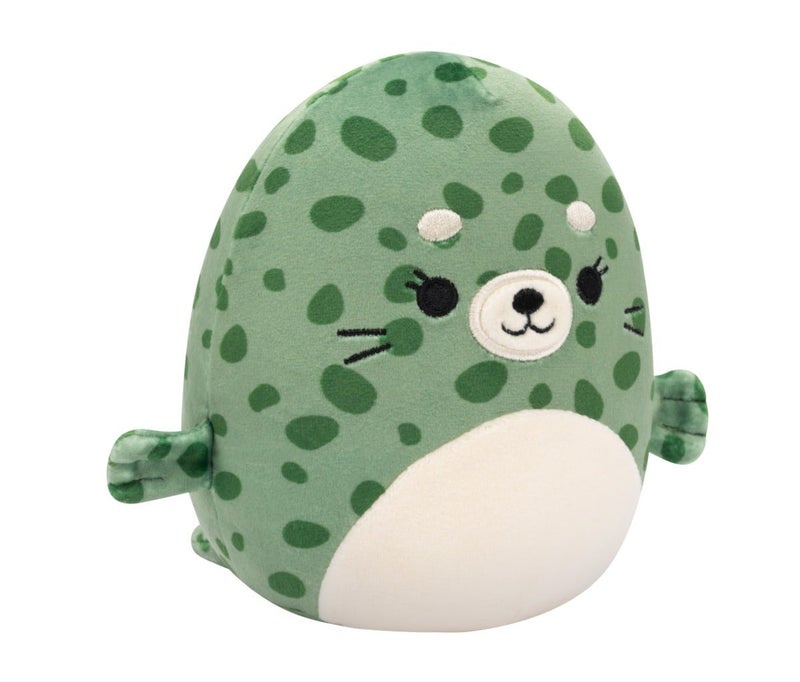Squishmallows لعبة محشوة صغيرة من الفرو الناعم بلون أخضر داكن بنقوش الفقمة – 20 سم حيوان محشو ناعم قابل للتجميع - Image 2
