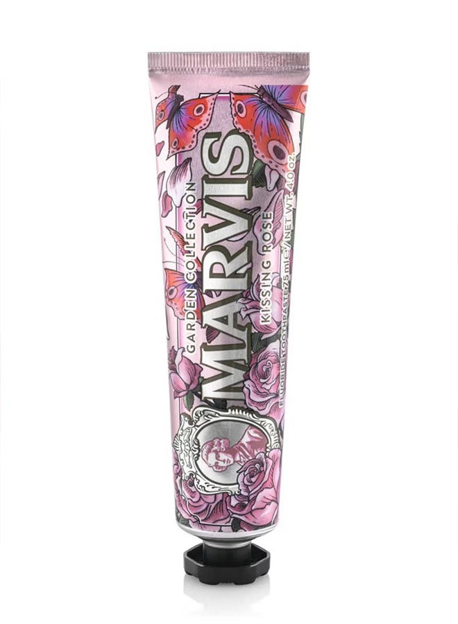 Marvis Garden Collection Kissing Rose Limited Edition Toothpaste 75ml, Sensational Flavored Toothpaste for a Long Lasting Freshness - Image 4