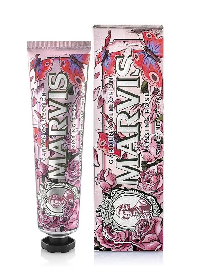 Marvis Garden Collection Kissing Rose Limited Edition Toothpaste 75ml, Sensational Flavored Toothpaste for a Long Lasting Freshness - Image 1