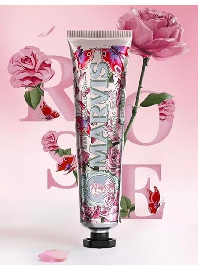 Marvis Garden Collection Kissing Rose Limited Edition Toothpaste 75ml, Sensational Flavored Toothpaste for a Long Lasting Freshness - Image 2