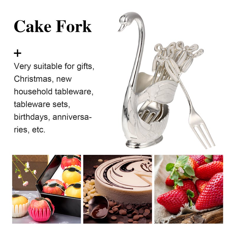 1 Set Lovely Cake Snack Fruit Forks Household Food Forks Ornaments - Image 5