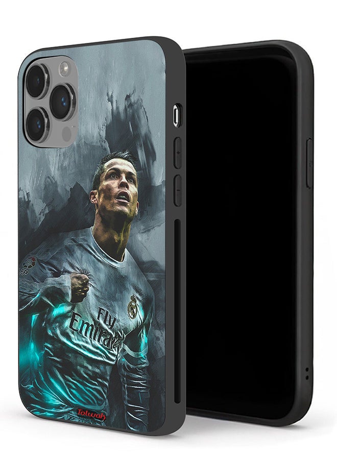 Tolwak Apple iPhone 14 Pro Protective Case Cristiano Ronaldo Art - Image 1