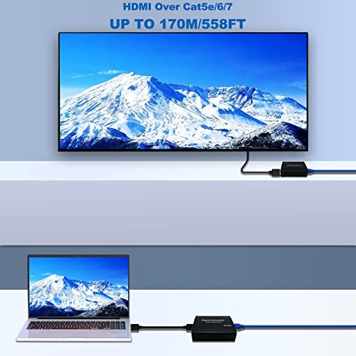 LornCeng مستقبل LornCeng HDMI موسع عبر IP، 1080@60Hz 170م/558قدم عبر Ethernet Cat5e/6، دعم HDMI Balun لمستقبل واحد إلى عدة مستقبلات (مستقبل فقط) - Image 5