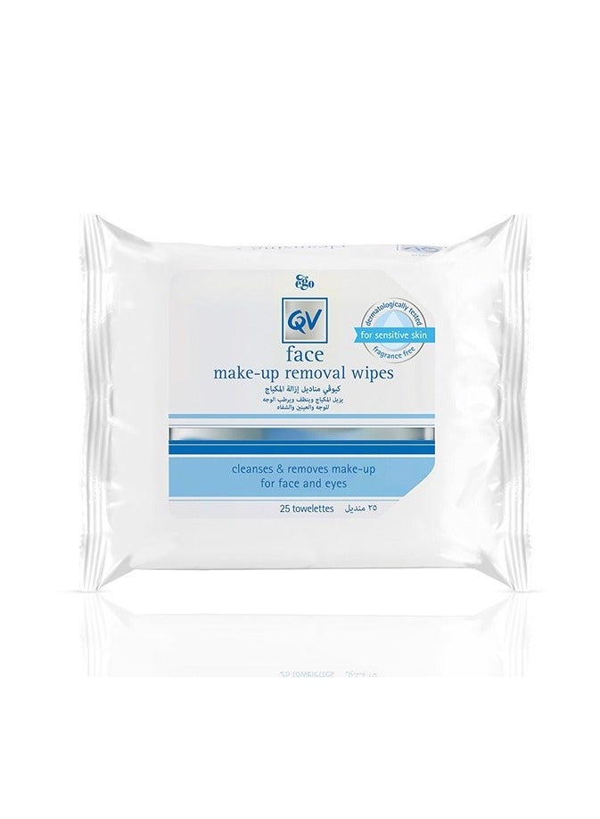 Ego Qv Face Make-Up Removal Wipes 25Nos