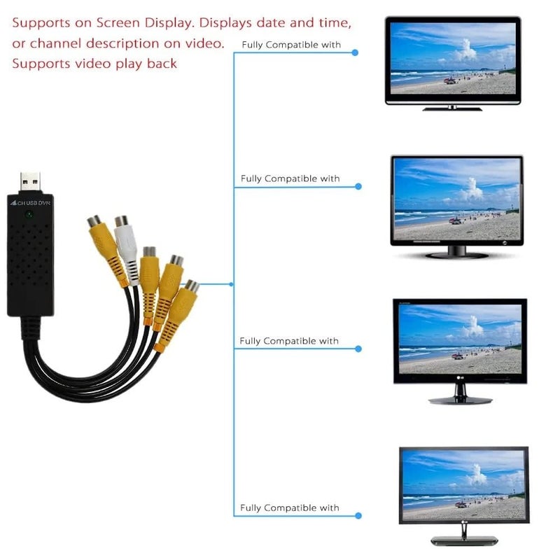 WiredCom 4 Channel USB DVR Video Audio Capture Adapter - Image 2
