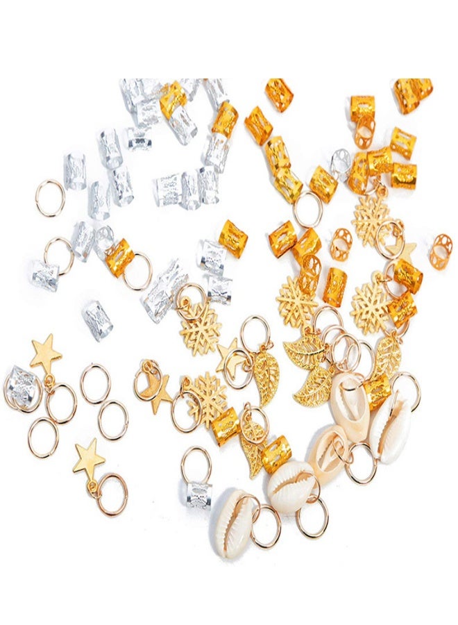 مجموعة من 80 قطعة من إكسسوارات الشعر، إكسسوارات شعر معدنية للضفائر والضفائر، مجوهرات لتصفيف الشعر وتزيينه - Image 5