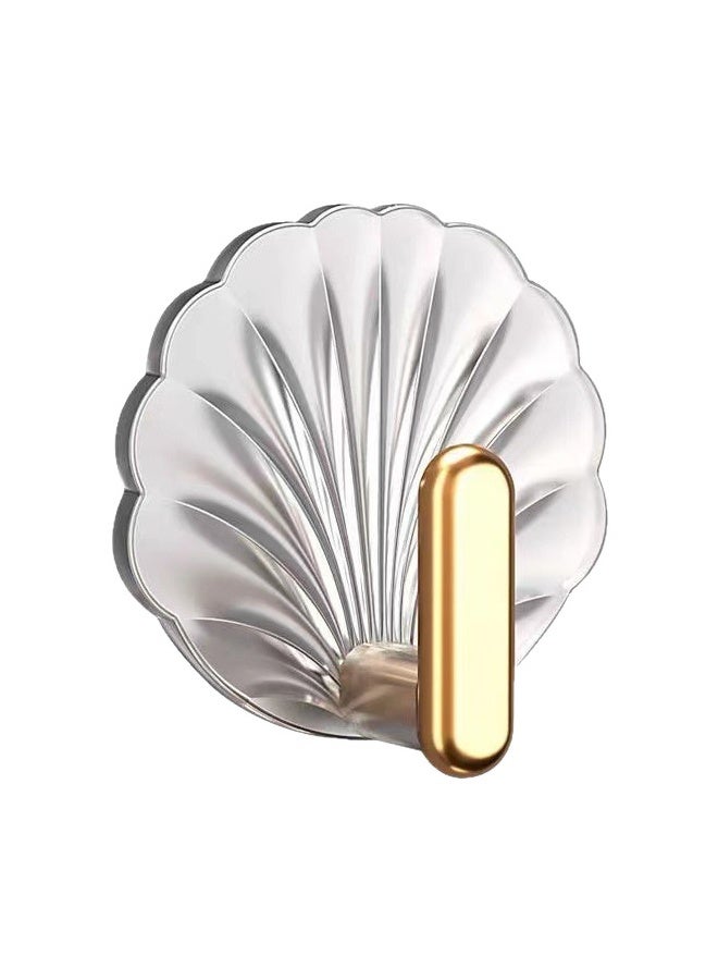 8 قطع خطاف تخزين حائط متعدد الأغراض متعدد الأغراض خطاف تخزين حائط ذهبي مزخرف خطاف حائط لاصق قوي - Image 1