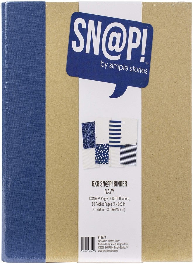 Simple Stories SNAP BINDER 6X8 NAVY (10773) - Image 1