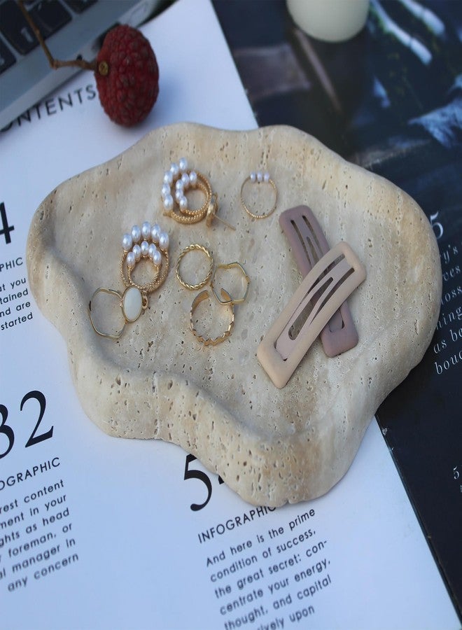 Natust Natural Travertine Tray Cloud Shape, Jewelry Dish Trinket Dish, Key Tray for Women Gift Home Décor - Image 5