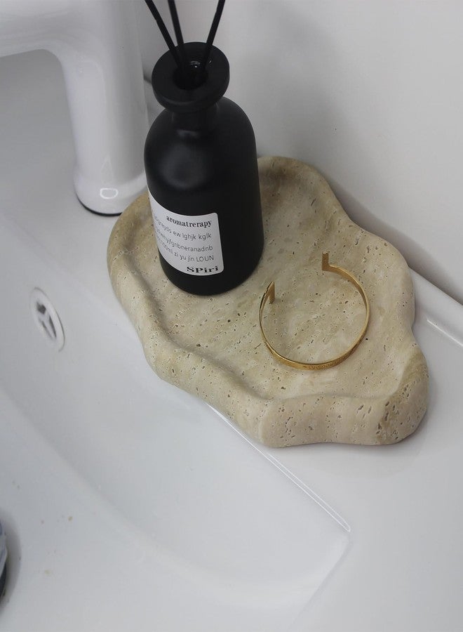 Natust Natural Travertine Tray Cloud Shape, Jewelry Dish Trinket Dish, Key Tray for Women Gift Home Décor - Image 4
