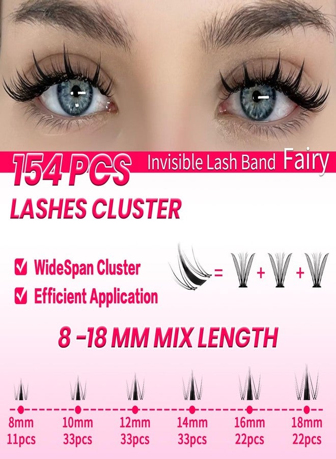 RITALASH Fairy Lash Clusters Kit D Curl Eyelash Clusters Kit Cluster Eyelash Extensions Lashes Clusters Kit Pestañas Postizas Naturales Lash Extension Kit+Lash Bond&Seal,Lash Glue Remover,Tweezers(Fairy Kit) - Image 4