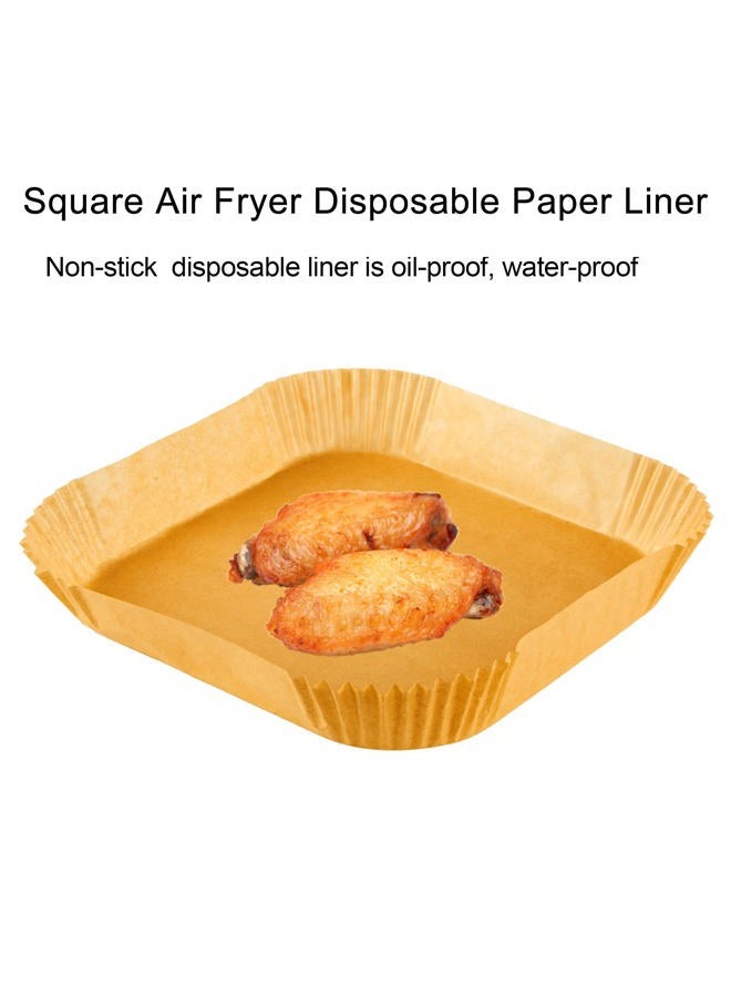 Croask 100 Pcs 7.9x7.9 Inch Square Air Fryer Disposable Paper Liner, Non-stick Parchment Liners for Philips, COSORI, Instant Vortex Air Fryers - Image 4